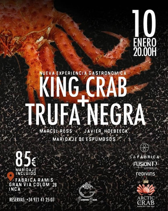 King crab + black truffle at Sa Fàbrica